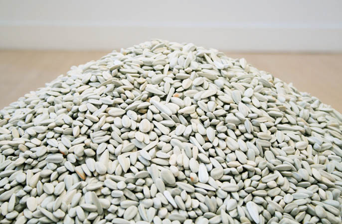 Ai Weiwei, "Untitled" 2006. Porcelain sunflower seeds