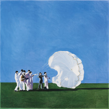 Parachute Class I, 2008  Mixed Media Oil on Canvas 63 x 63 inches