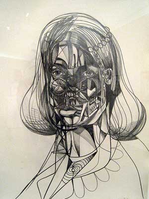 George Condo constructed female portrait