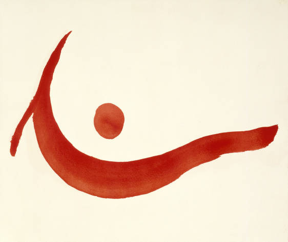 Georgia OKeeffe "Untitled (Red Wave with Circle)" 1979