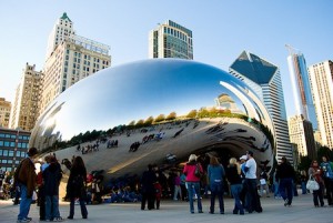 Anish Kapoor's Cloud in Millennium Park, Chicago, which hosted Global City Syposium