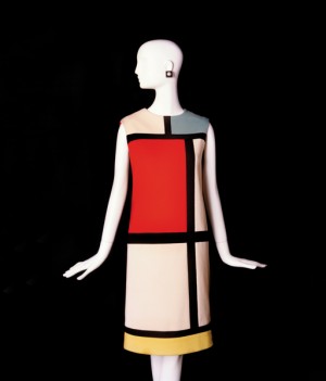 Yves Saint Laurent, short cocktail dress, tribute to Piet Mondrian, 1965