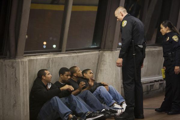 Police Lineup in a BART Station  